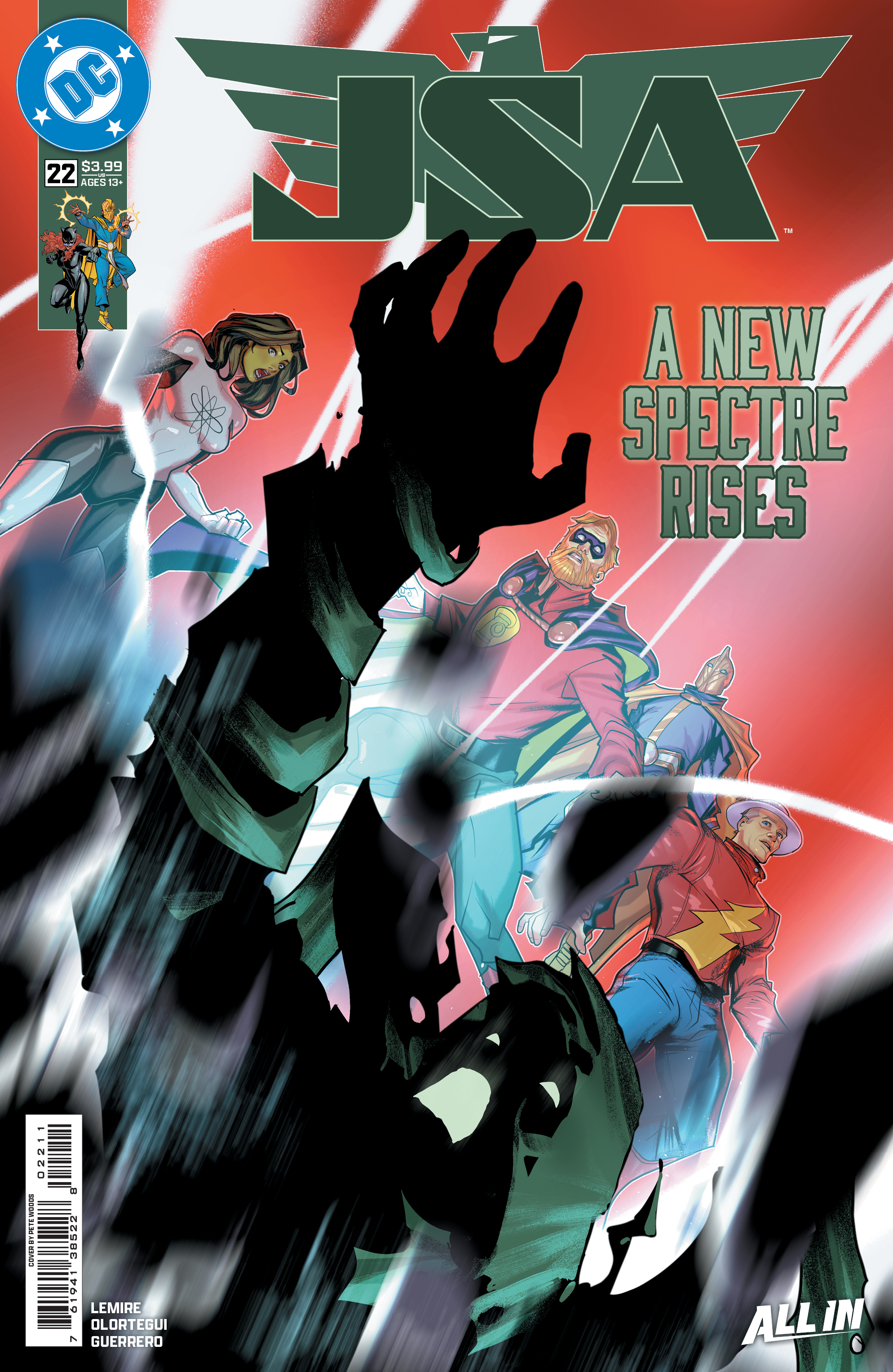JSA #22 CVR A PETE WOODS cover